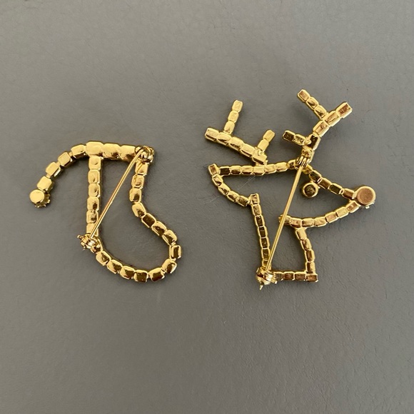 Rhinestone Christmas brooches - Picture 2 of 5